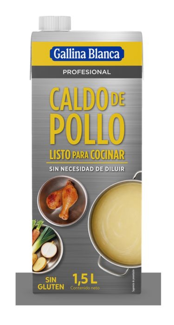 (CAJA) CALDO POLLO BRICK 1,5 L. X 8 UNIDADES